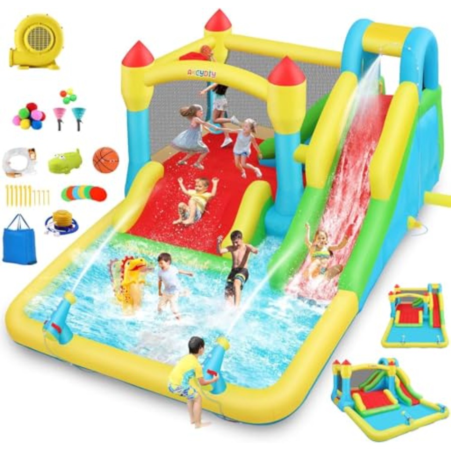 Kids Outdoor Inflatable Water Slide - Opblaasbare water springkasteel voor binnen en
