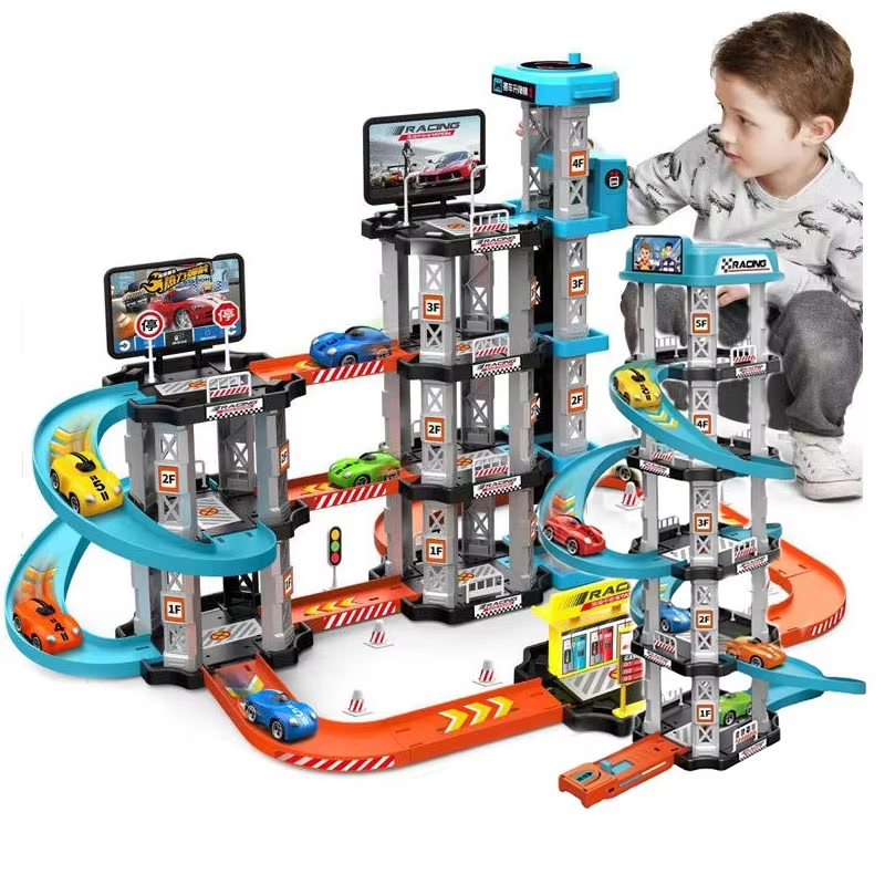Hot Wheels Car Track Sets - Auto-racebaan met helling speelgoed kindergarage katapultbaan