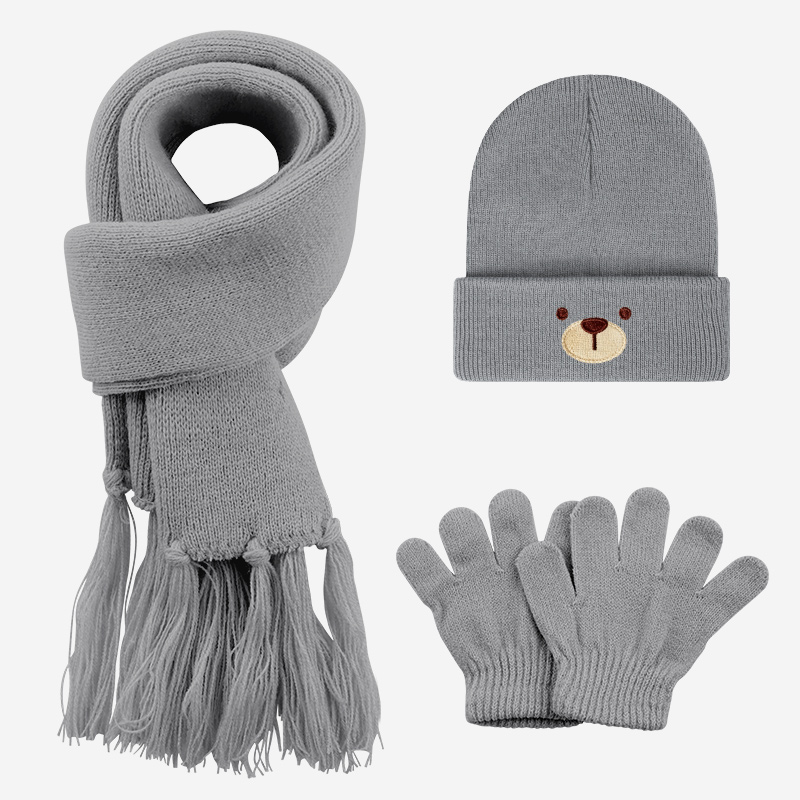 Kids Outdoor Wear - Stijlvolle, veelzijdige 3-delige gebreide set voor