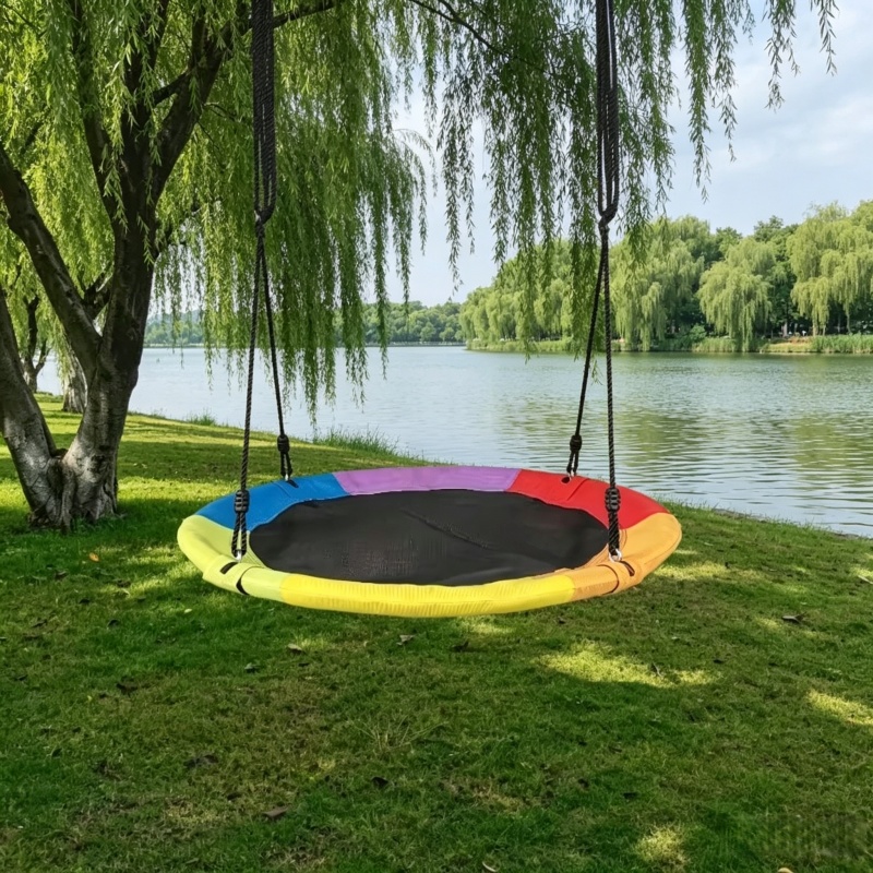 Kids Outdoor Hammock - Circulaire Oxford Net Canvas Kinderhangmat Hangende