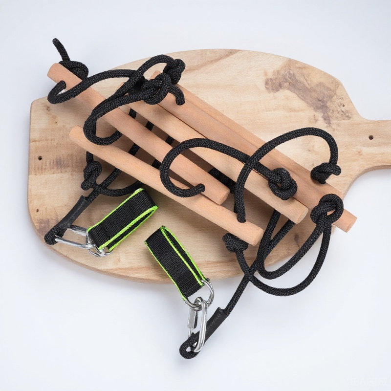 Kids Outdoor House Accessories - 1 set houten klimrek voor kinderen,