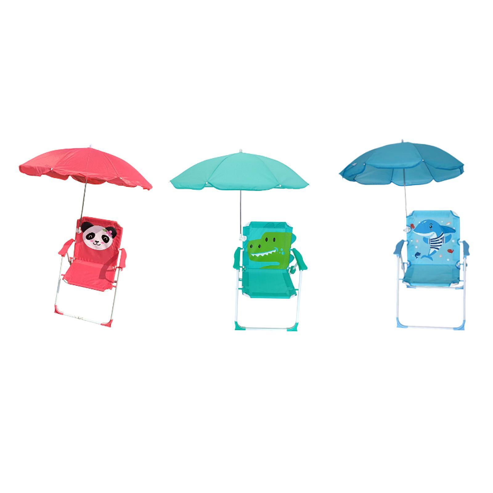 Kids Outdoor Lawn Chair - Strandstoelen voor kinderen met parasol Opvouwbaar