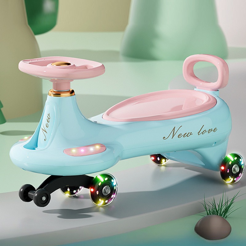 Kids Outdoor Vehicles - Schattige kinderwipwagen met anti-kantel universele wielen,