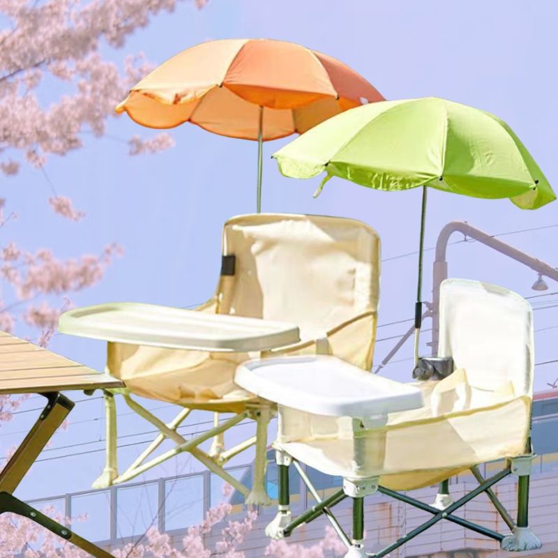 Kids Outdoor Lawn Chair - Draagbare kinderstoel met afneembaar eetblad, inklapbaar