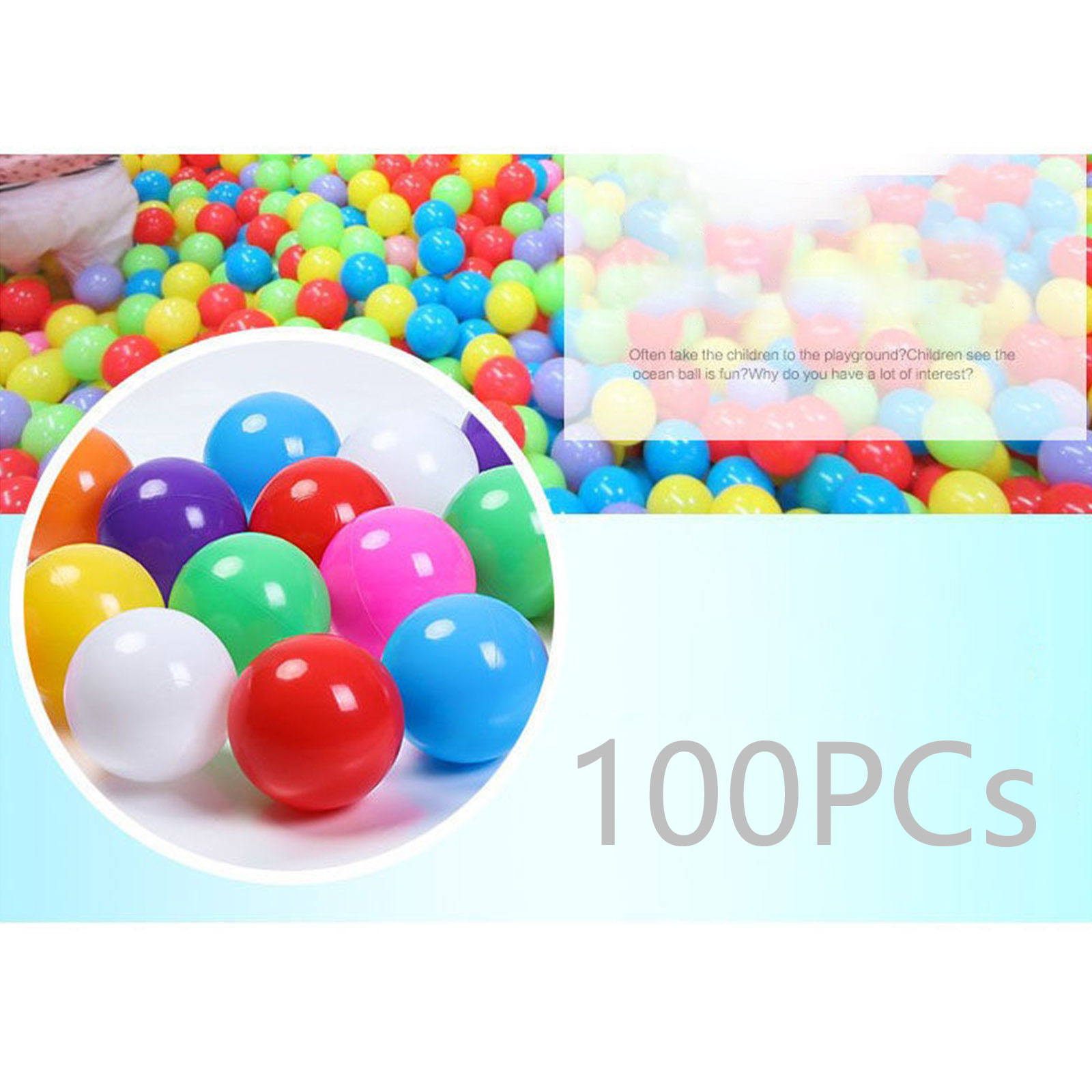 Kids Outdoor House Accessories - 100 stuks 55MM baby plastic ballen