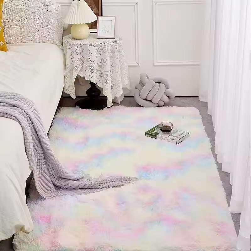 Kids Outdoor Mat Waterproof - VIKAMA Pluizig Pluche Tie-dye Tapijt Voor