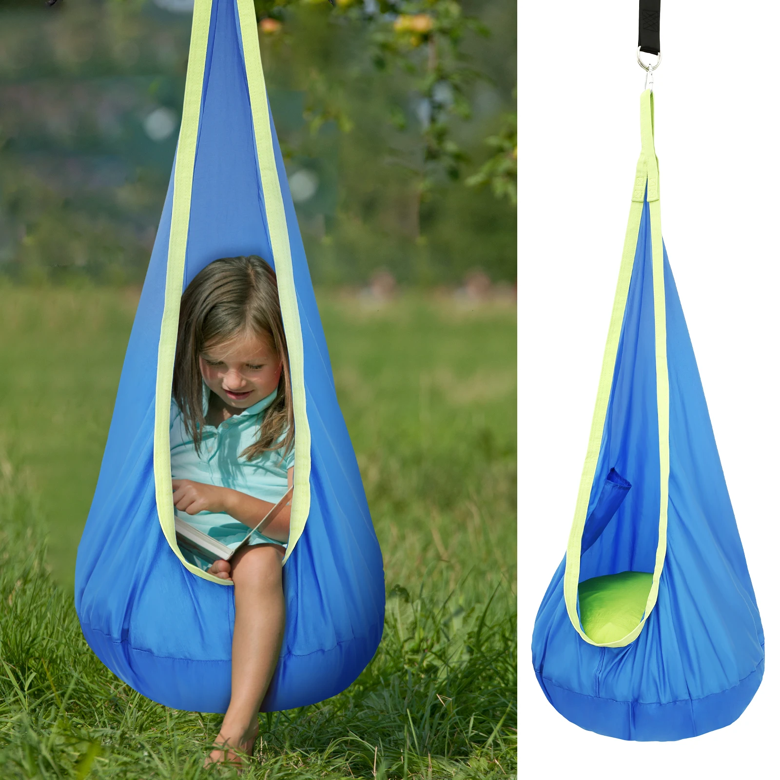 Kids Outdoor Hammock - Zintuiglijke schommelstoel voor kinderen, draagbare hangmatstoel