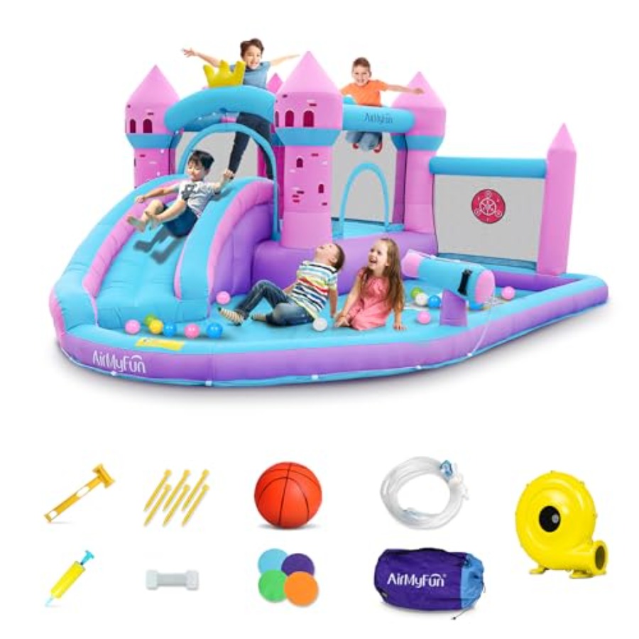 Kids Outdoor Inflatable Water Slide - Opblaasbare waterglijbaan met springkussen voor kinderen