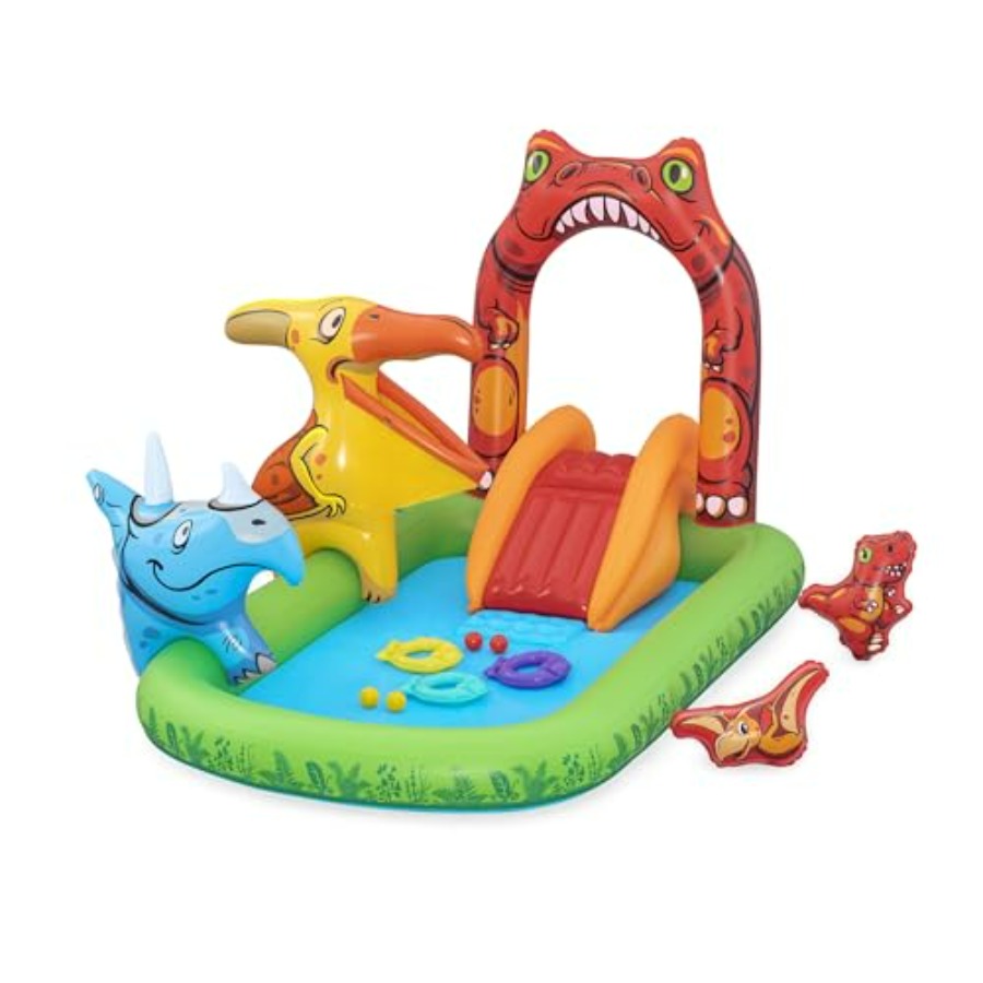 Kids Outdoor Inflatable Water Slide - Buitenwaterpretcentrum voor kinderen, van PVC-materiaal, blauwgroene