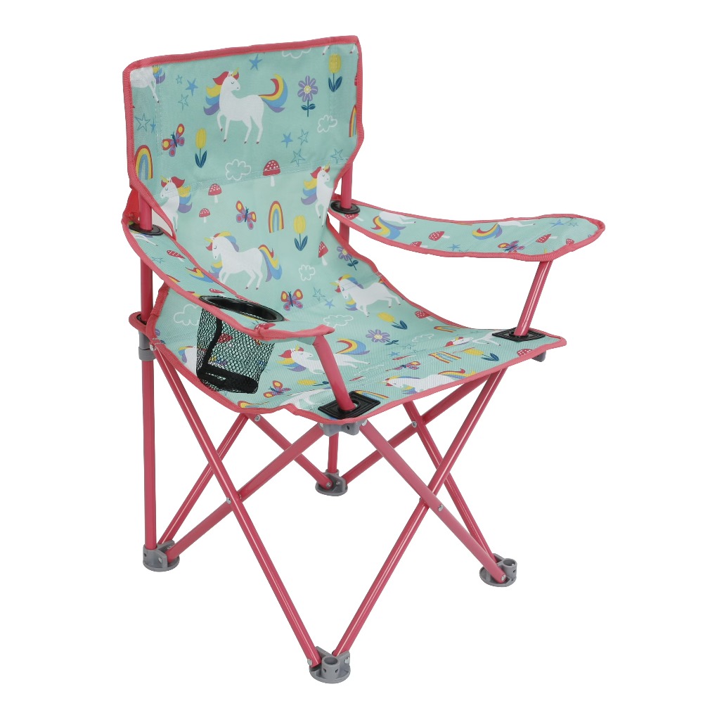 Kids Outdoor Lawn Chair - Opvouwbare campingstoel voor kinderen met veiligheidsvergrendeling,