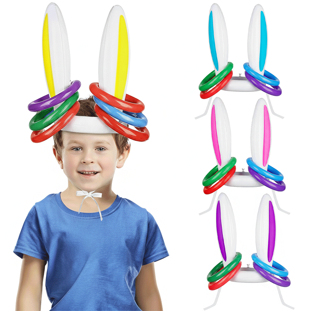 Opblaasbare paashaas oren ring - Kids Outdoor Easter Gifts recensie en prijs