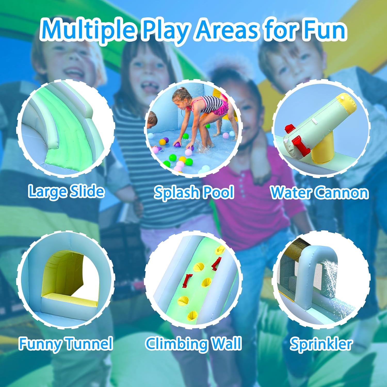 6-in-1 Opblaasbaar Kinderen Sp - Kids Outdoor Inflatable Water Slide recensie en prijs