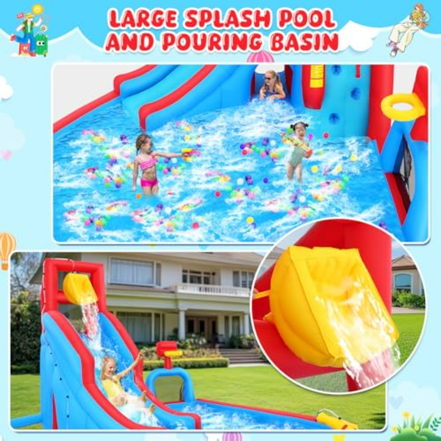 Tuinbuitenzwembad met opblaasb - Kids Outdoor Inflatable Water Slide recensie en prijs