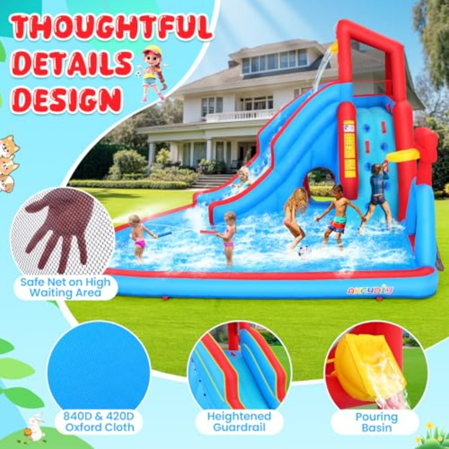 Tuinbuitenzwembad met opblaasb - Kids Outdoor Inflatable Water Slide recensie en prijs