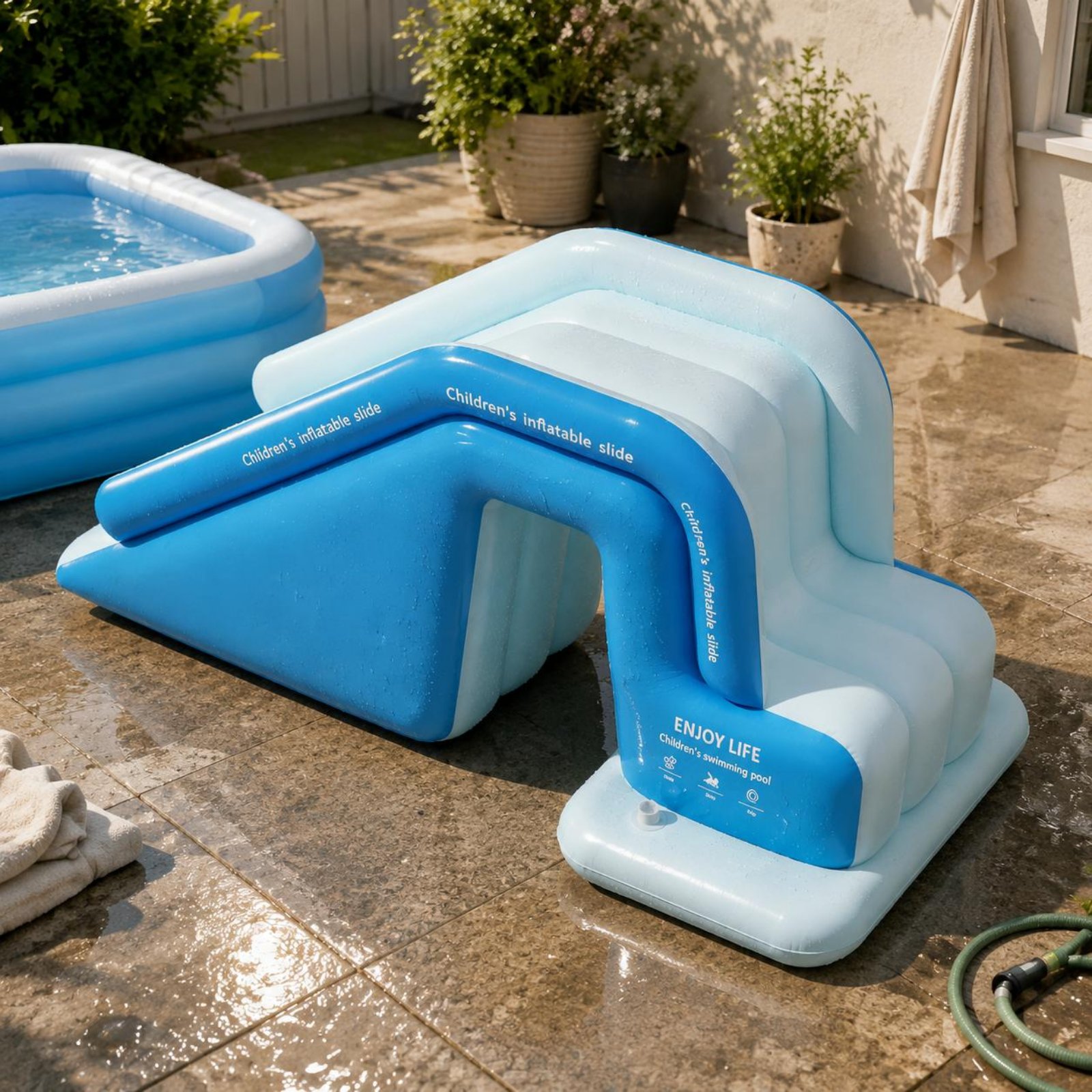 Opblaasbare zwembadglijbaan Op - Kids Outdoor Inflatable Water Slide recensie en prijs