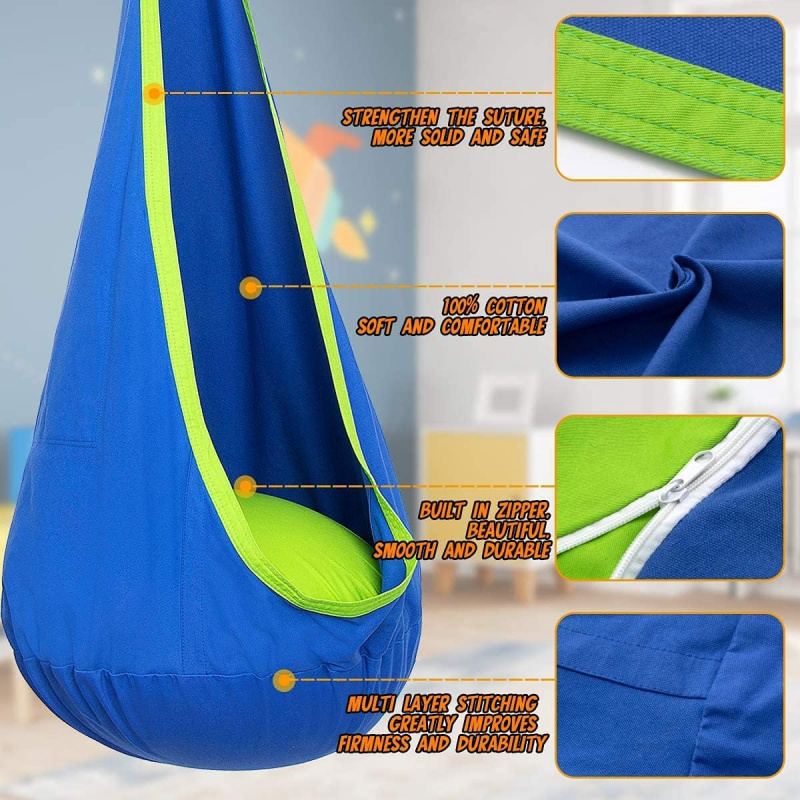 Kinderhangstoel met opblaasbaa - Kids Outdoor Hammock recensie en prijs