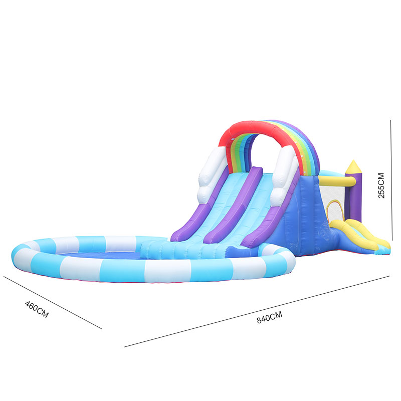 Reuze opblaasbare regenboogwat - Kids Outdoor Inflatable Water Slide recensie en prijs