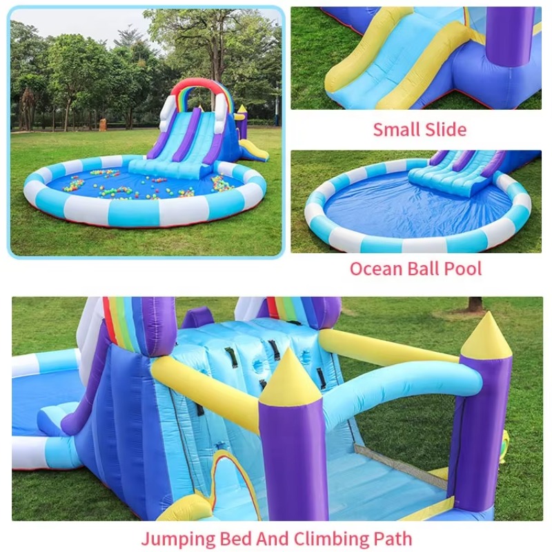 Reuze opblaasbare regenboogwat - Kids Outdoor Inflatable Water Slide recensie en prijs