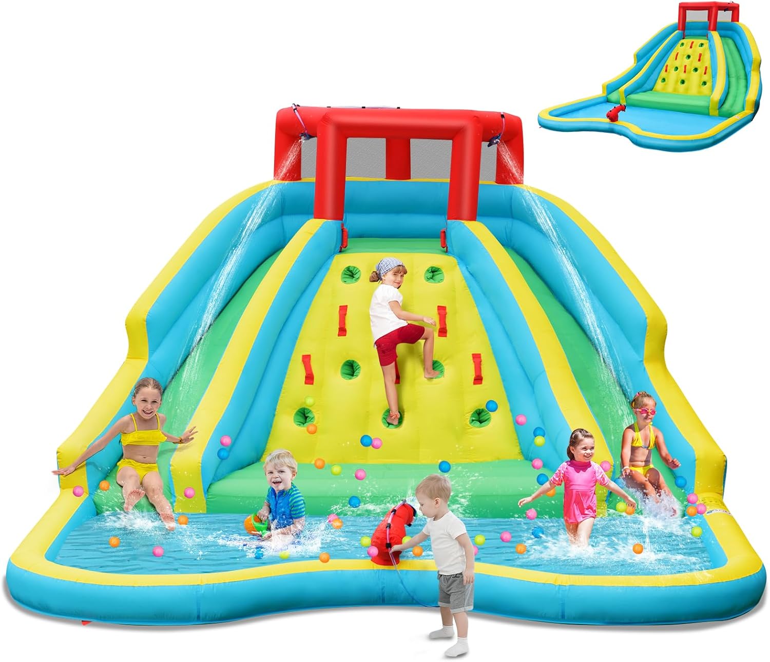 Reuze opblaasbare waterglijbaa - Kids Outdoor Inflatable Water Slide recensie en prijs