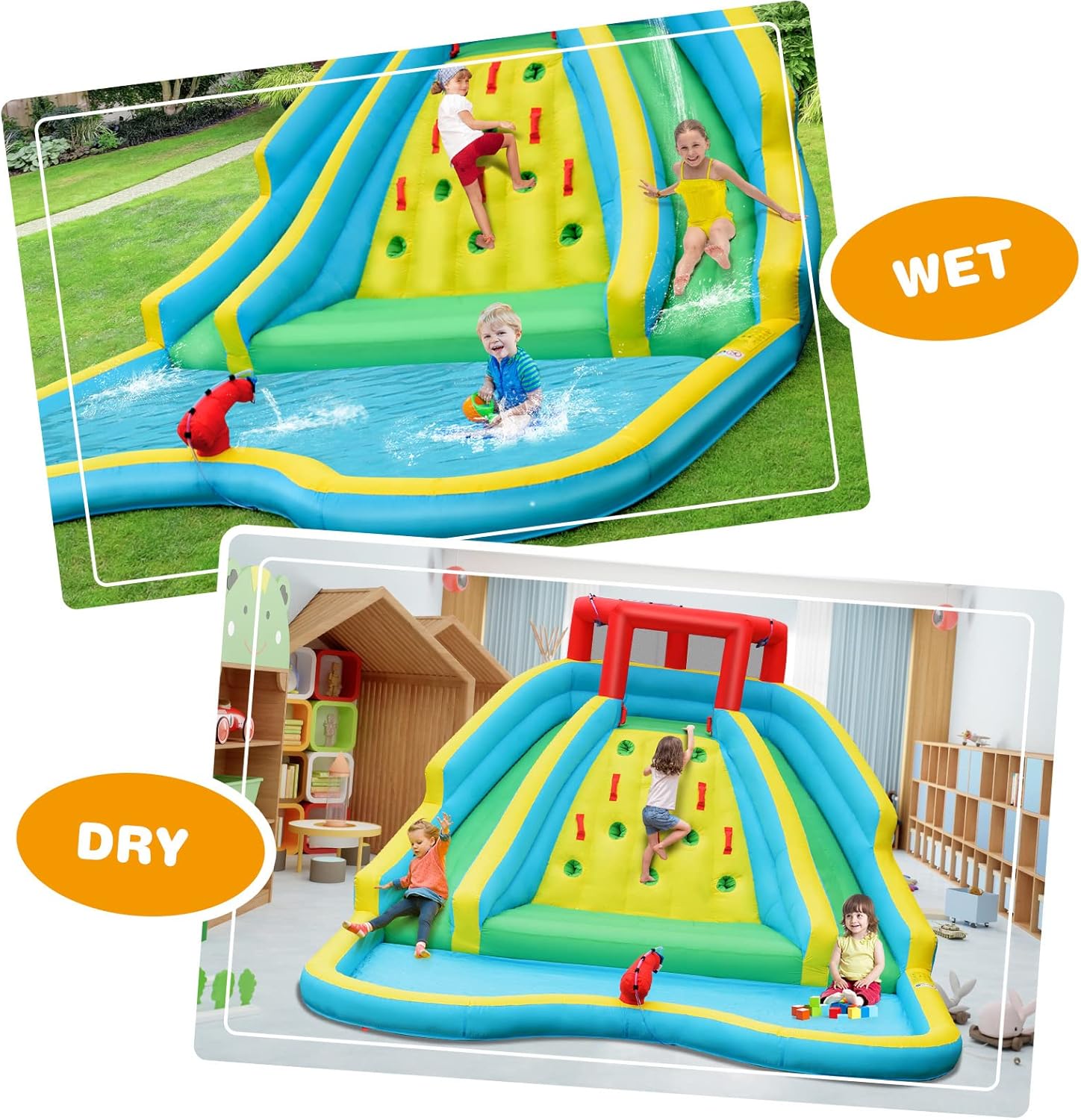 Reuze opblaasbare waterglijbaa - Kids Outdoor Inflatable Water Slide recensie en prijs