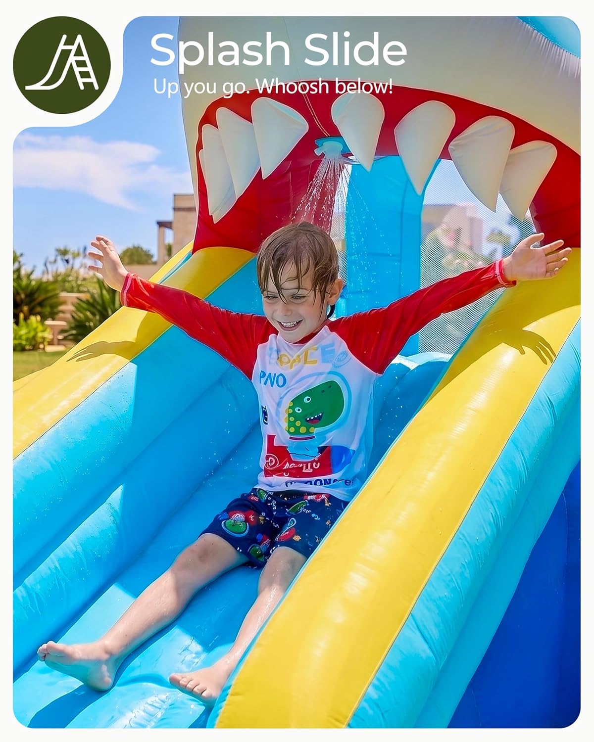 Opblaasbare waterglijbaan spri - Kids Outdoor Inflatable Water Slide recensie en prijs