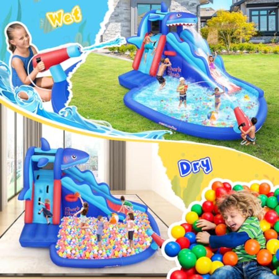 Opblaasbare waterglijbaan spri - Kids Outdoor Inflatable Water Slide recensie en prijs