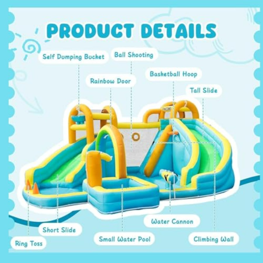 Opblaasbare waterglijbaan voor - Kids Outdoor Inflatable Water Slide recensie en prijs