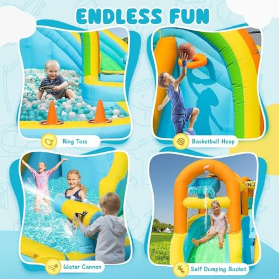 Opblaasbare waterglijbaan voor - Kids Outdoor Inflatable Water Slide recensie en prijs