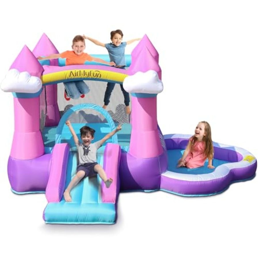 Roze opblaasbare springkasteel - Kids Outdoor Inflatable Water Slide recensie en prijs