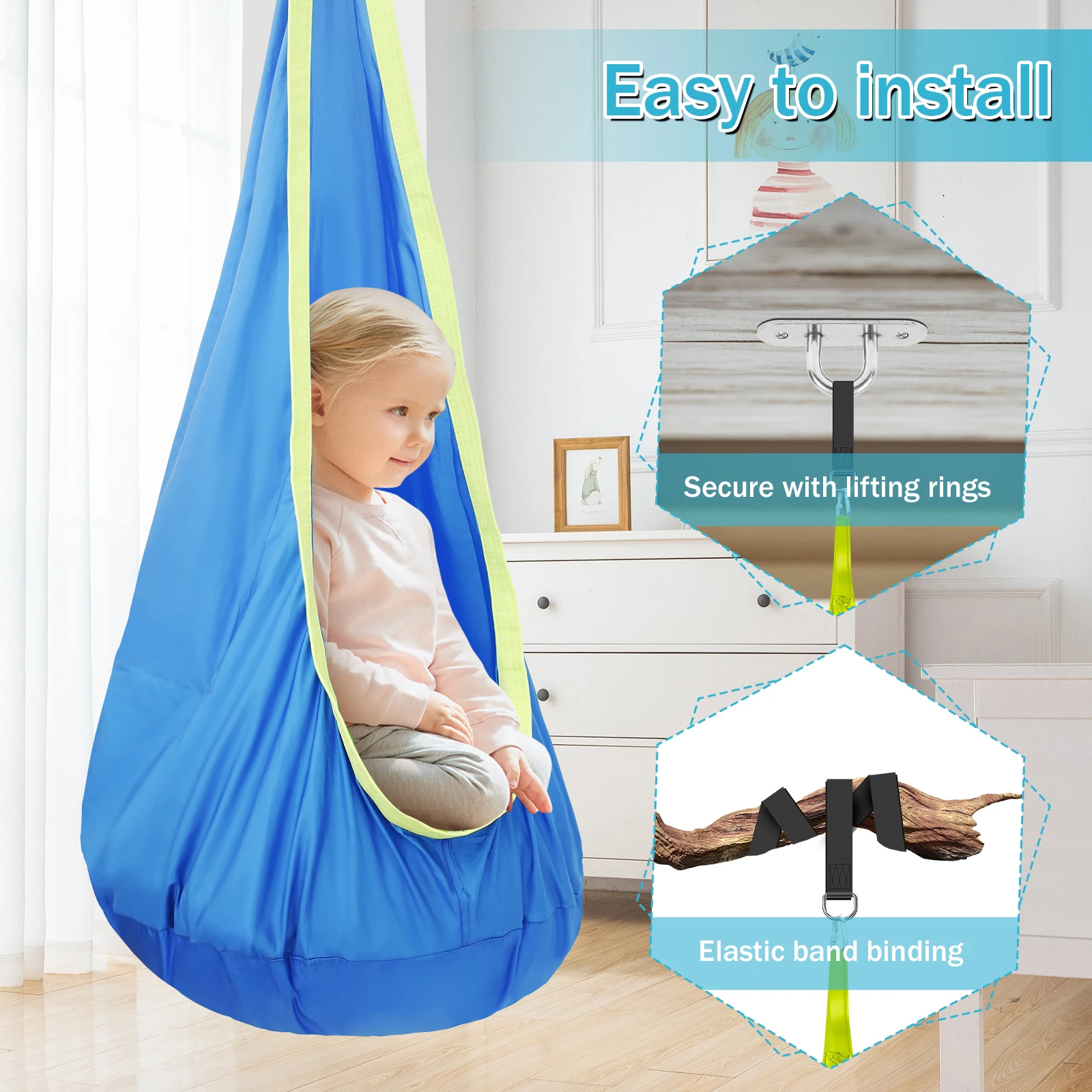 Zintuiglijke schommelstoel voo - Kids Outdoor Hammock recensie en prijs