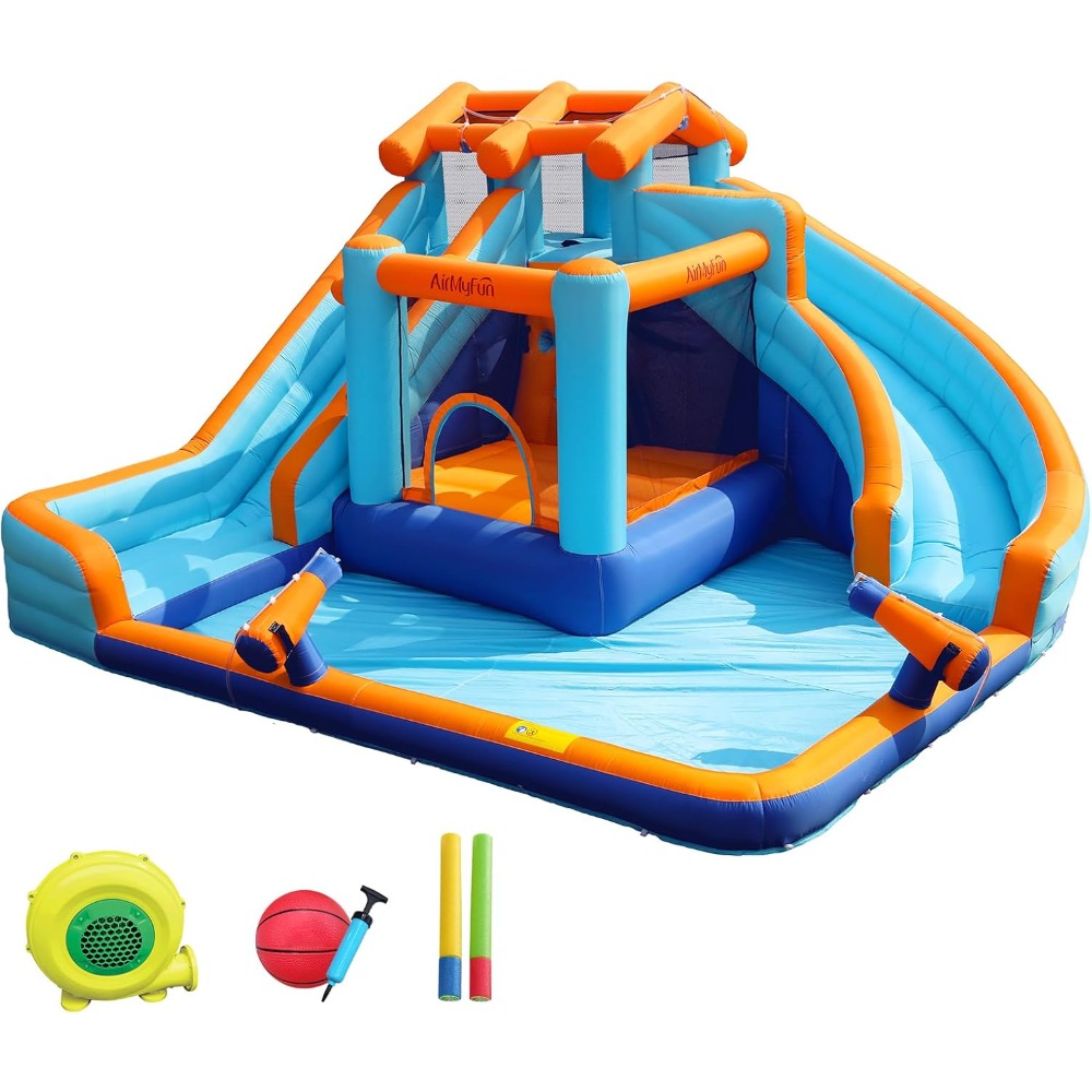 Grote waterglijbaan springkast - Kids Outdoor Inflatable Water Slide recensie en prijs